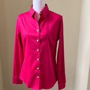 Banana Republic Non-Iron Fitted Women's Button-Up Shirt in Hot Pink/Fuchsia